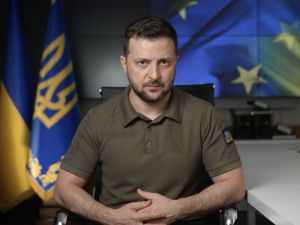 Звернення Президента України Володимира Зеленського до учасників благодійного телемарафону Embrace Ukraine – #StrivingTogether, який відбувся в Амстердамі